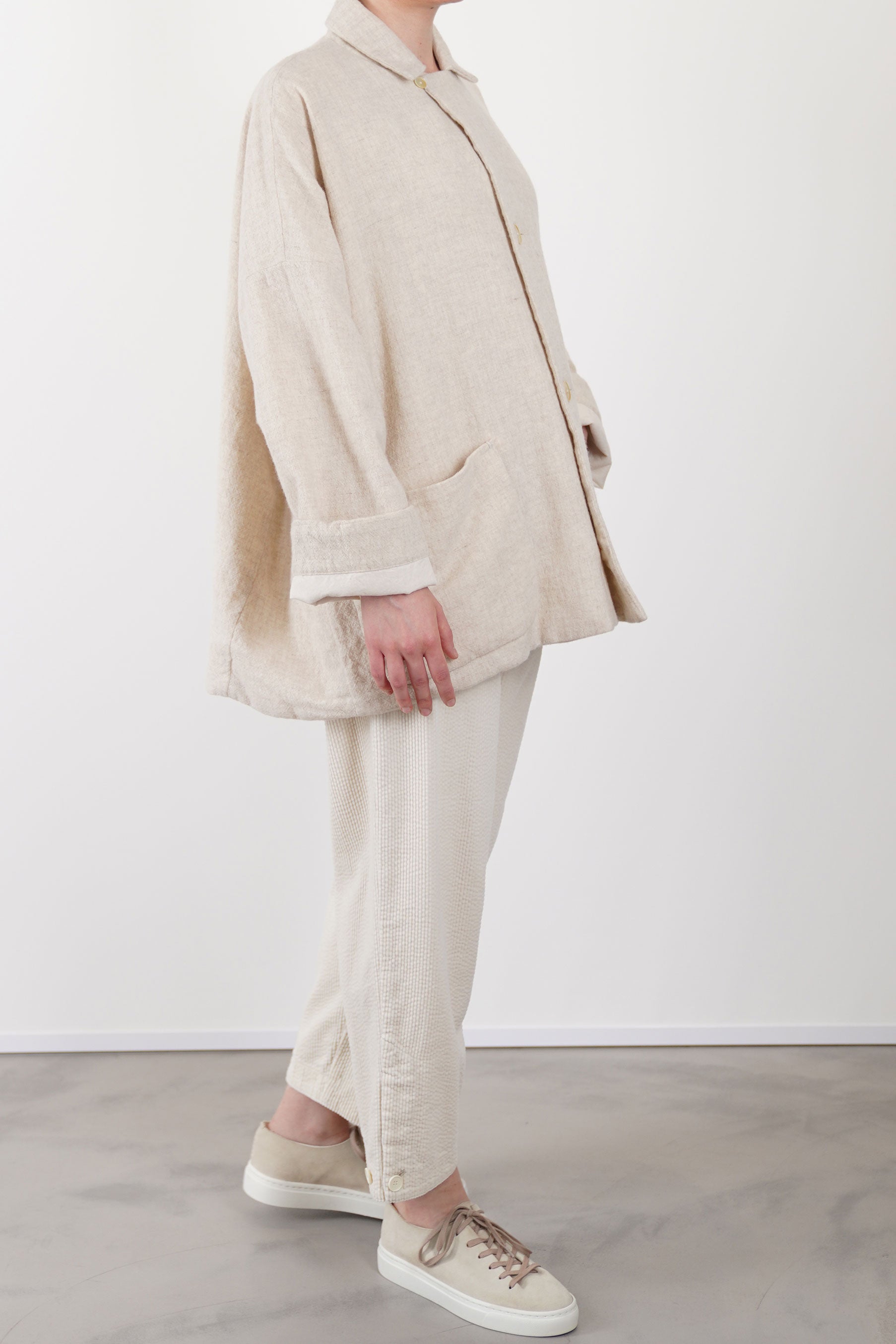 stole jackt wool cashmere ecru