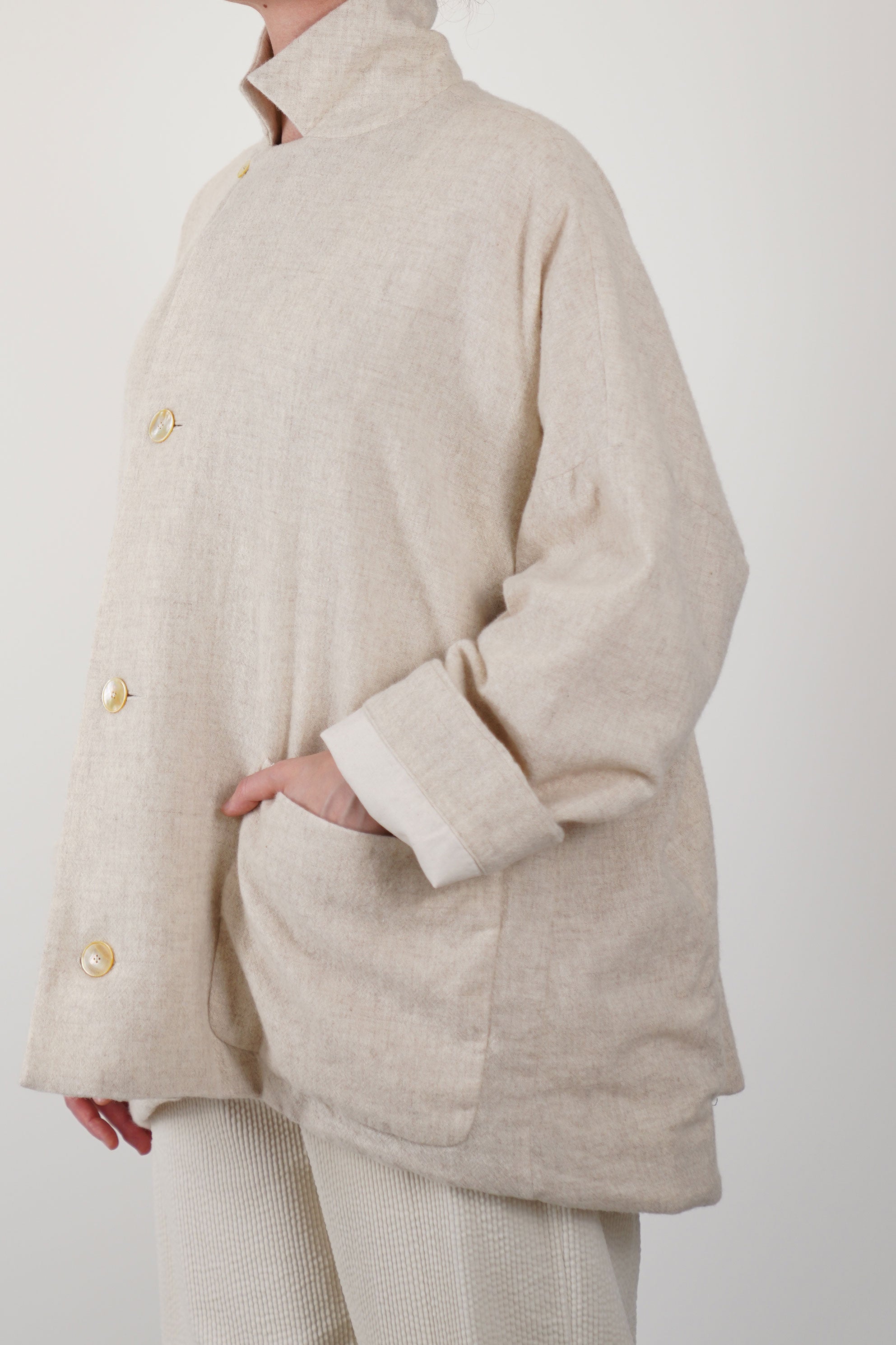 stole jackt wool cashmere ecru