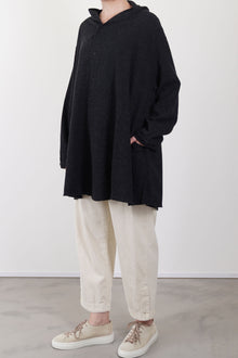 stole shirt wool cashmere charcoal