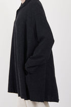 stole shirt wool cashmere charcoal