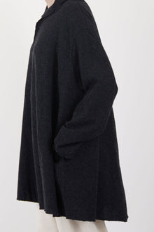 stole shirt wool cashmere charcoal