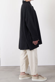 stole shirt wool cashmere charcoal