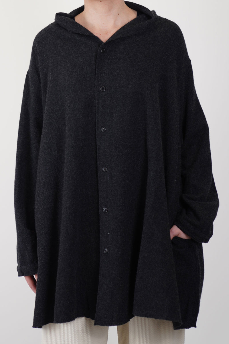 stole shirt wool cashmere charcoal