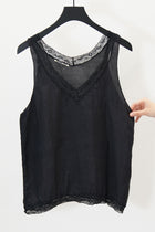 v-neck lace camisole black