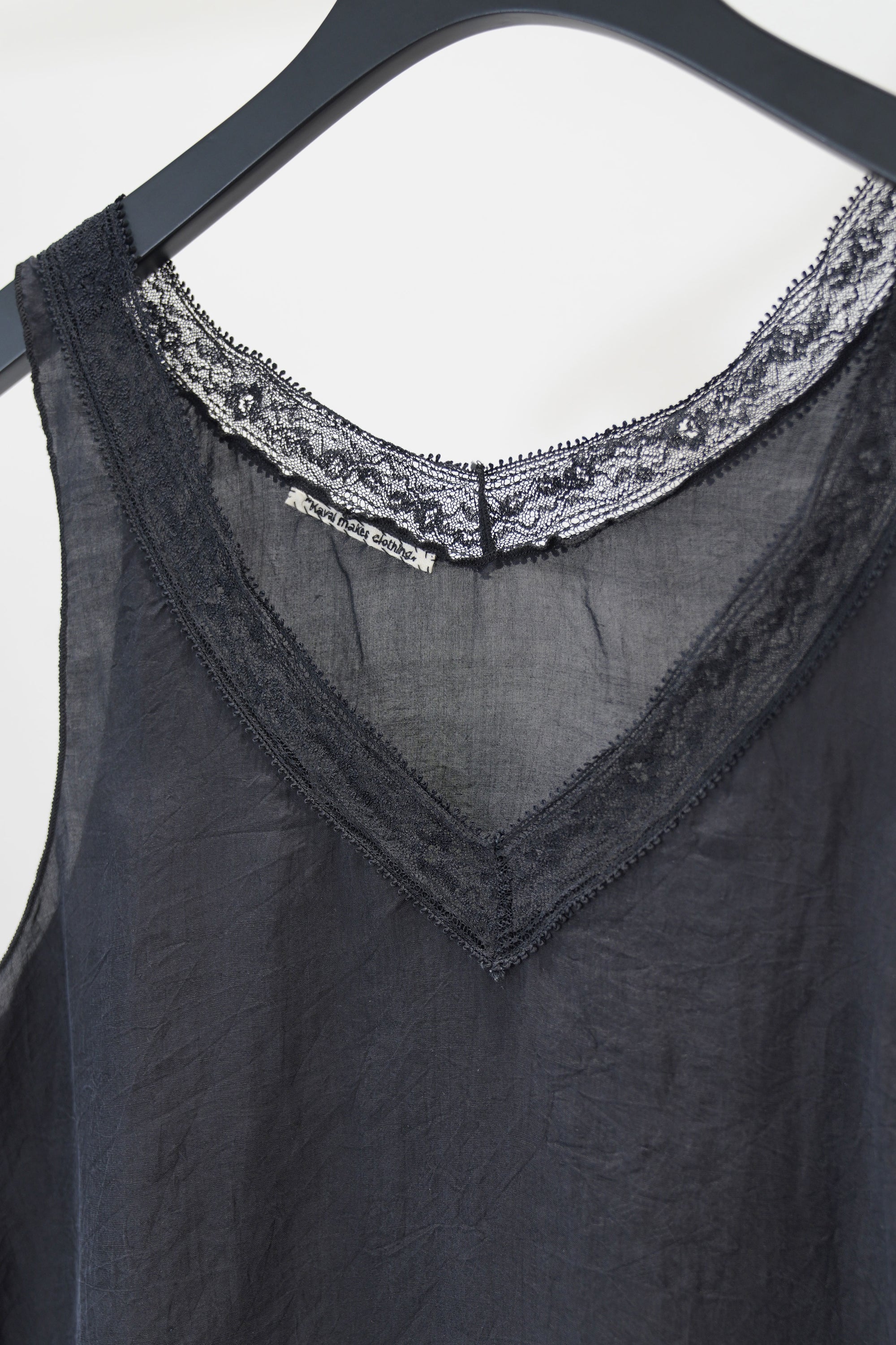 v-neck lace camisole black