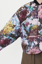 reversible irmi jacket khaki / chrysanthemums rose