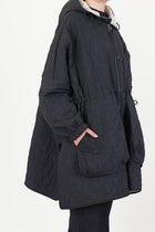 reversible sungjin coat black / cream