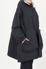 reversible sungjin coat black / cream