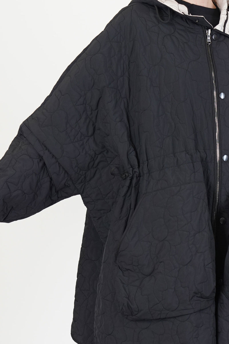 reversible sungjin coat black / cream