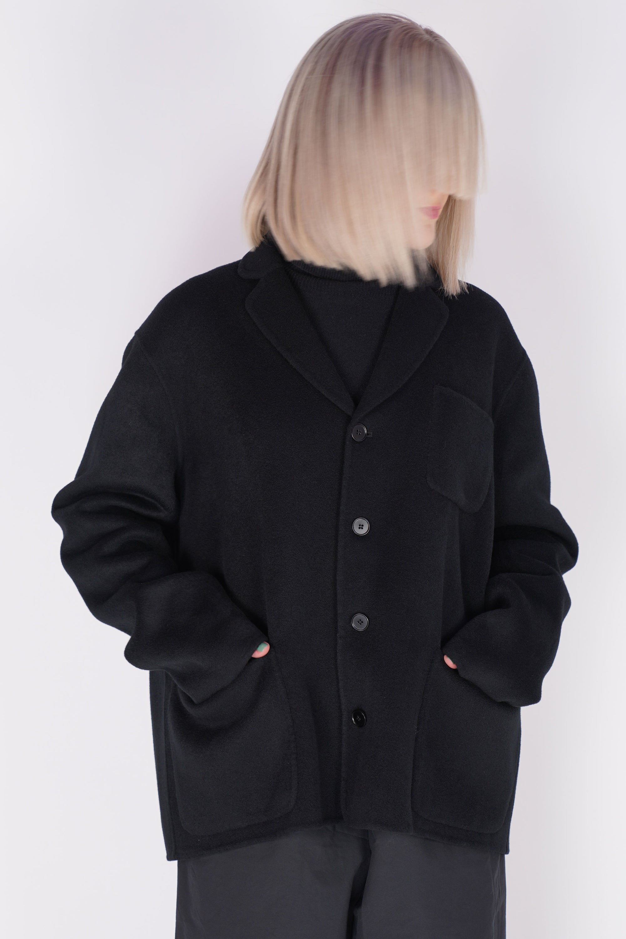 cashmere jacket shacash black