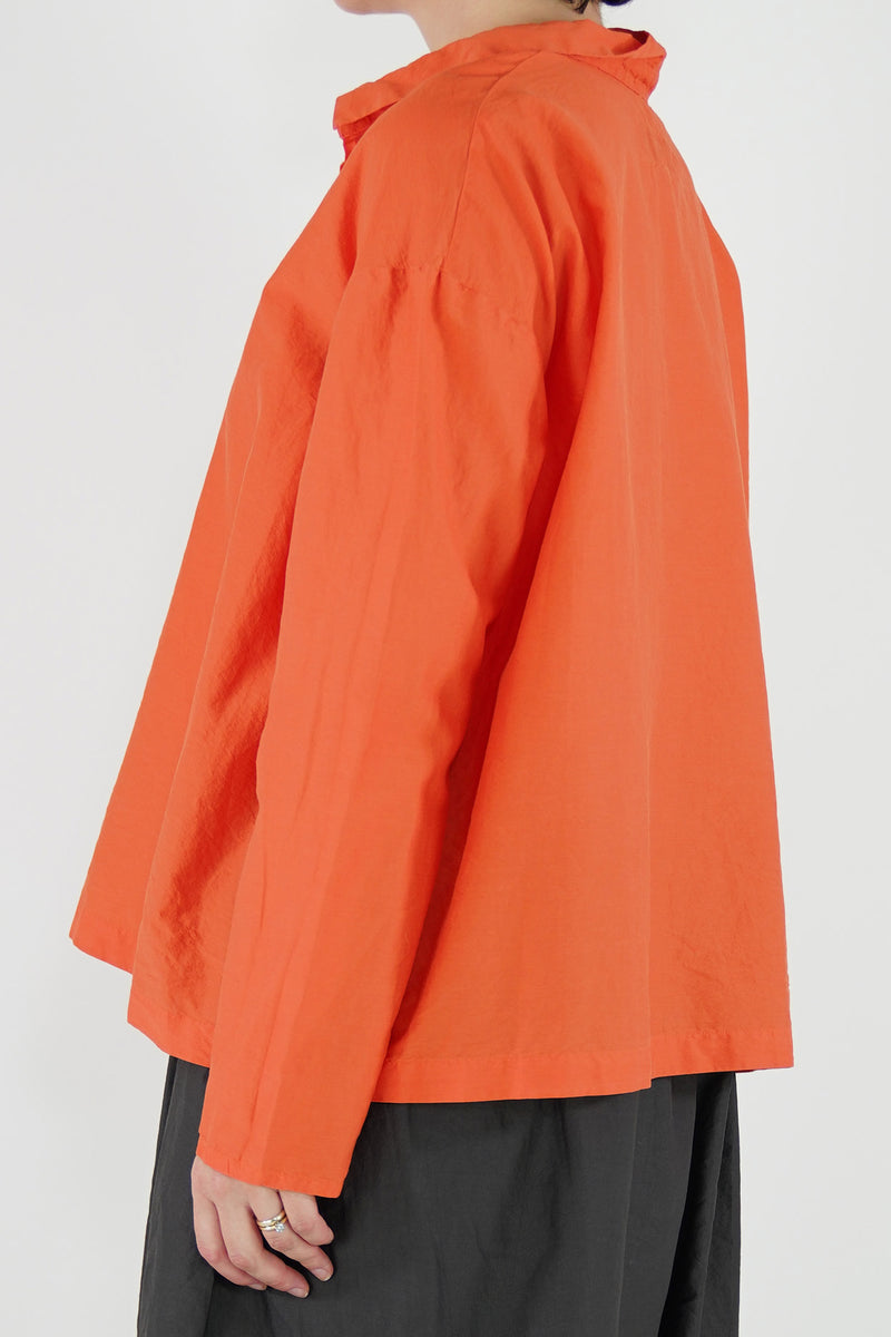 cotton silk top yoyi orange mechanique