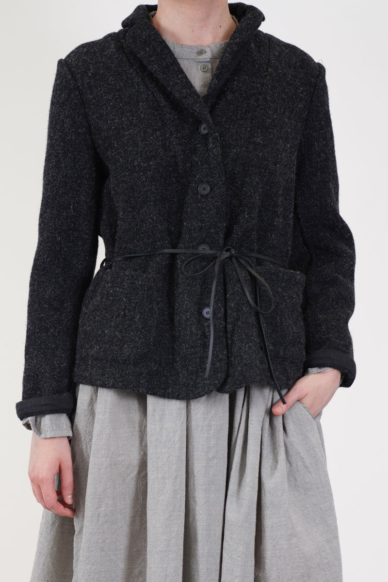 jacket tweedy wool graphite