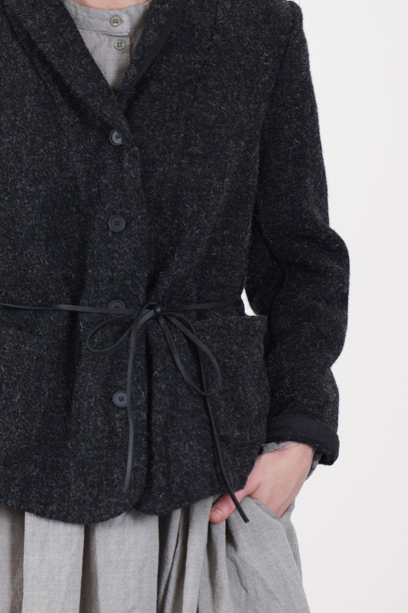 jacket tweedy wool graphite
