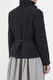 jacket tweedy wool graphite