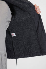 jacket tweedy wool graphite