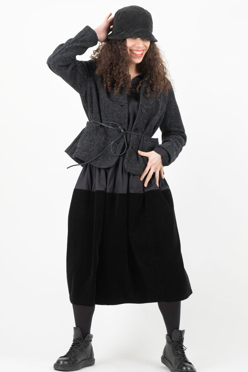 jacket tweedy wool graphite