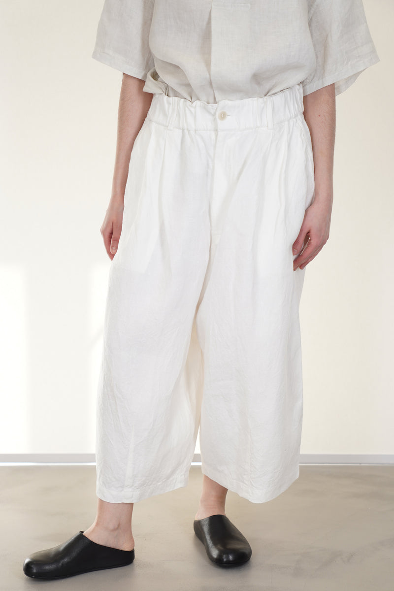 pt-138 wide trousers white