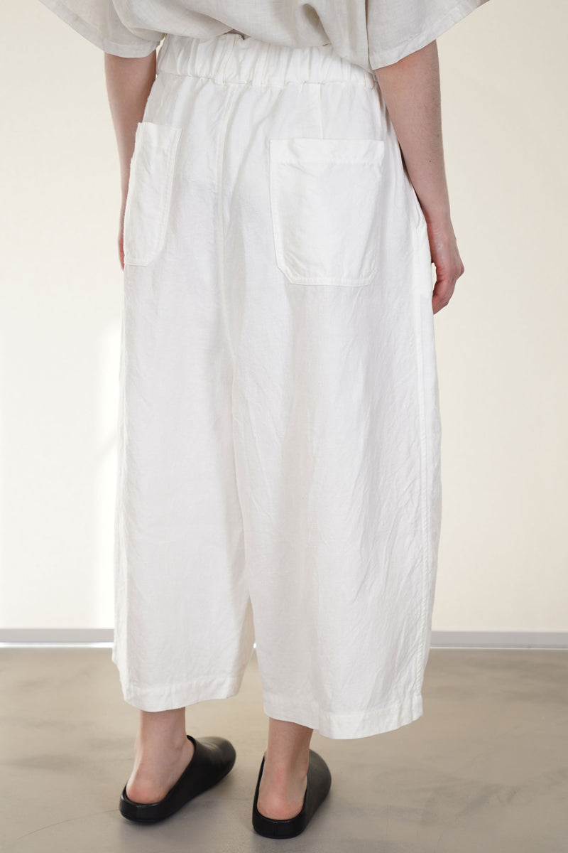 pt-138 wide trousers white