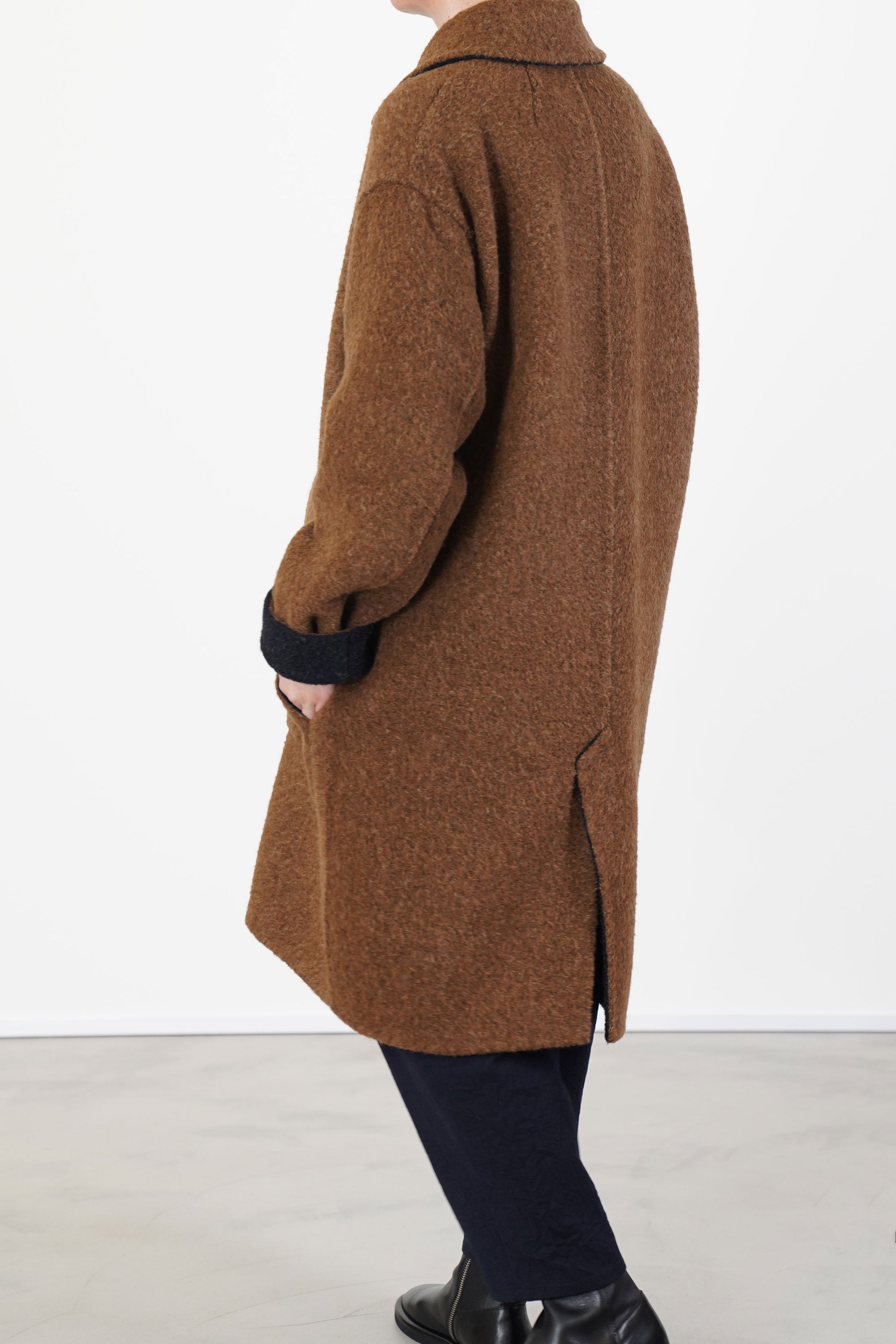 reversible coat dorian blue brown