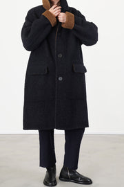 reversible coat dorian blue brown