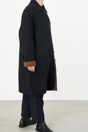 reversible coat dorian blue brown