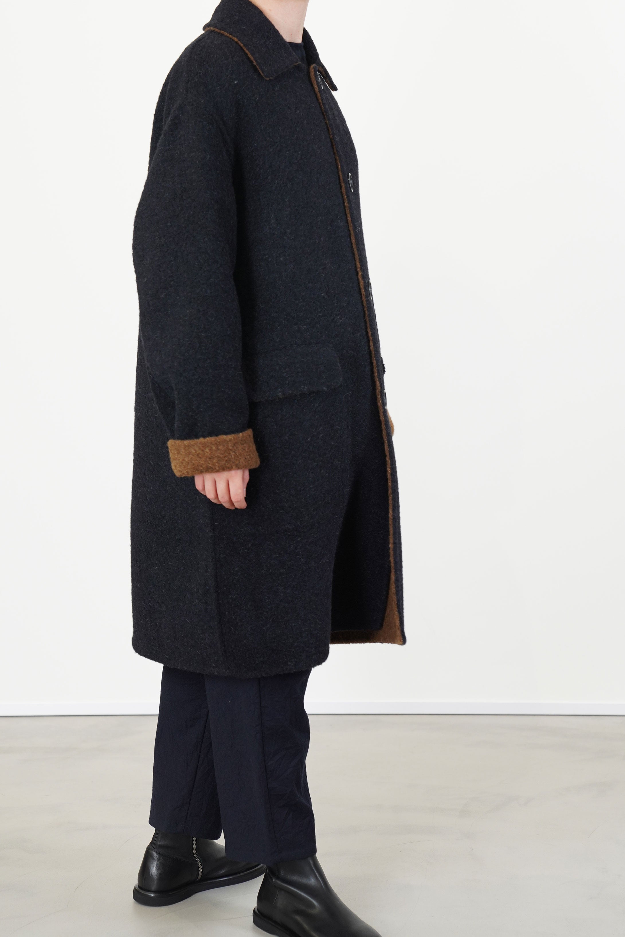 reversible coat dorian blue brown