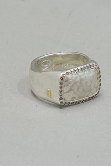 nasma ring silver cognac diamonds