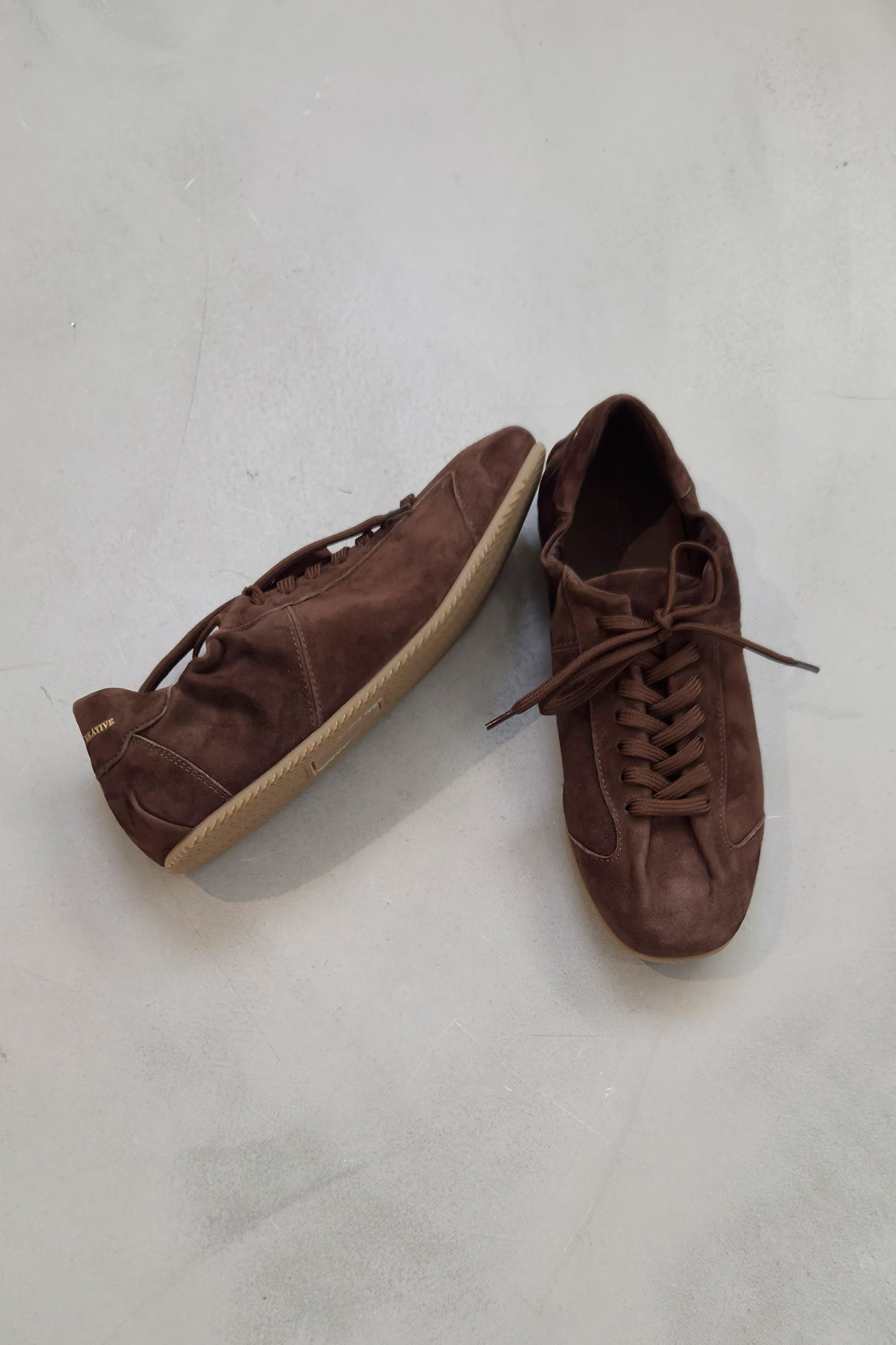 ballet 102 suede leather sneakers brown