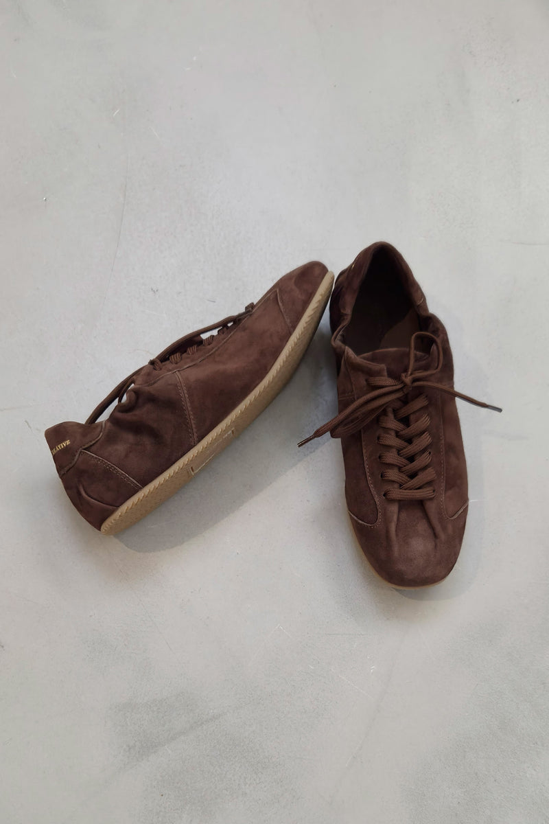 ballet 102 suede leather sneakers brown
