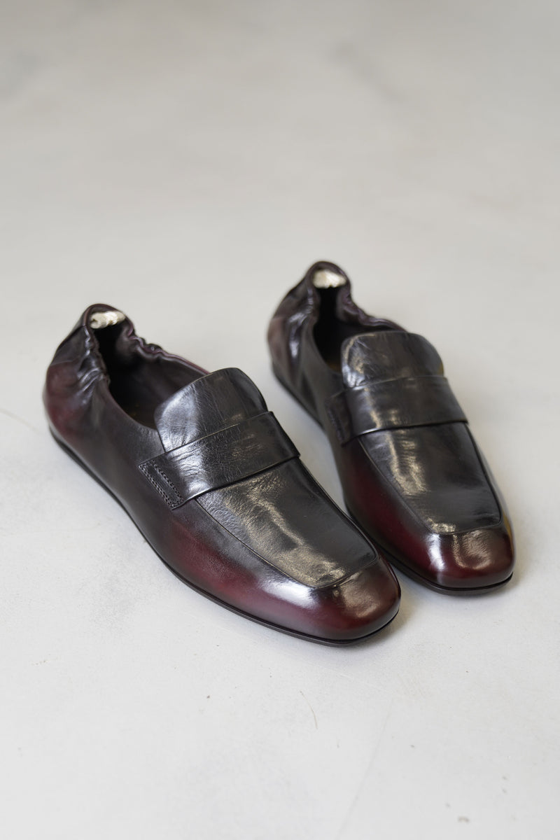 fontriers 101 leather loafers bordeaux super black