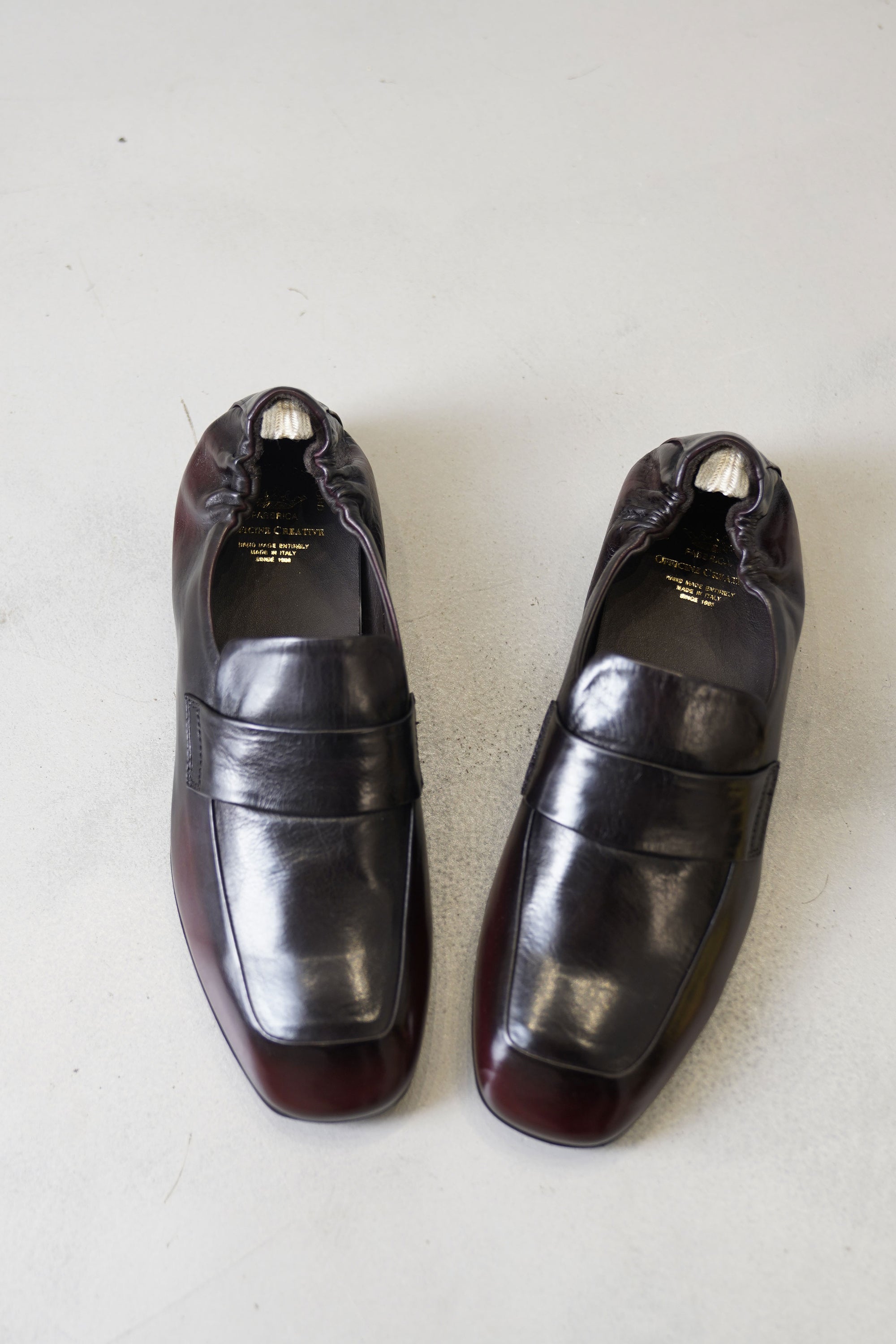fontriers 101 leather loafers bordeaux super black