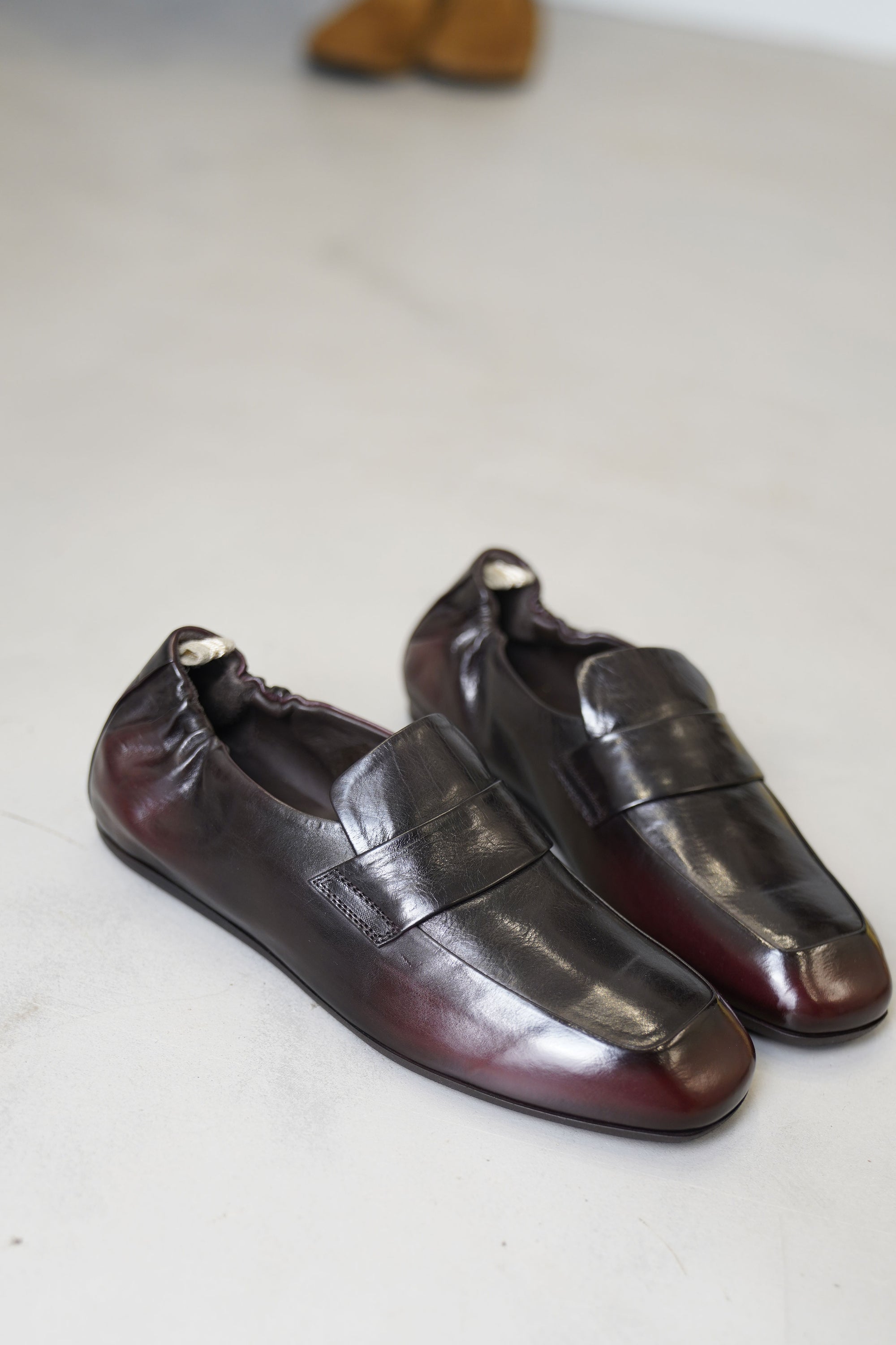 fontriers 101 leather loafers bordeaux super black
