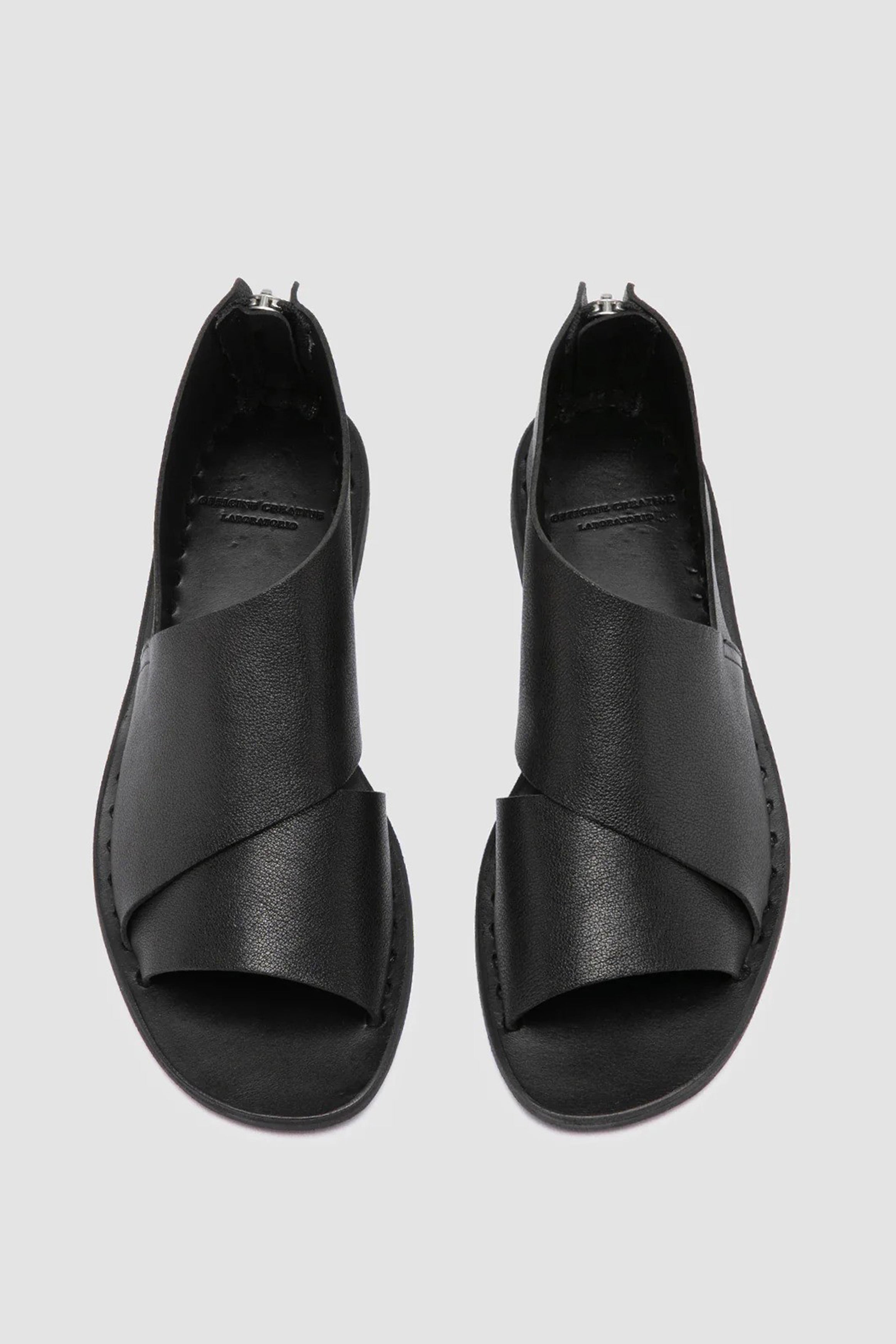 itaca 046 leather sandals ignis black