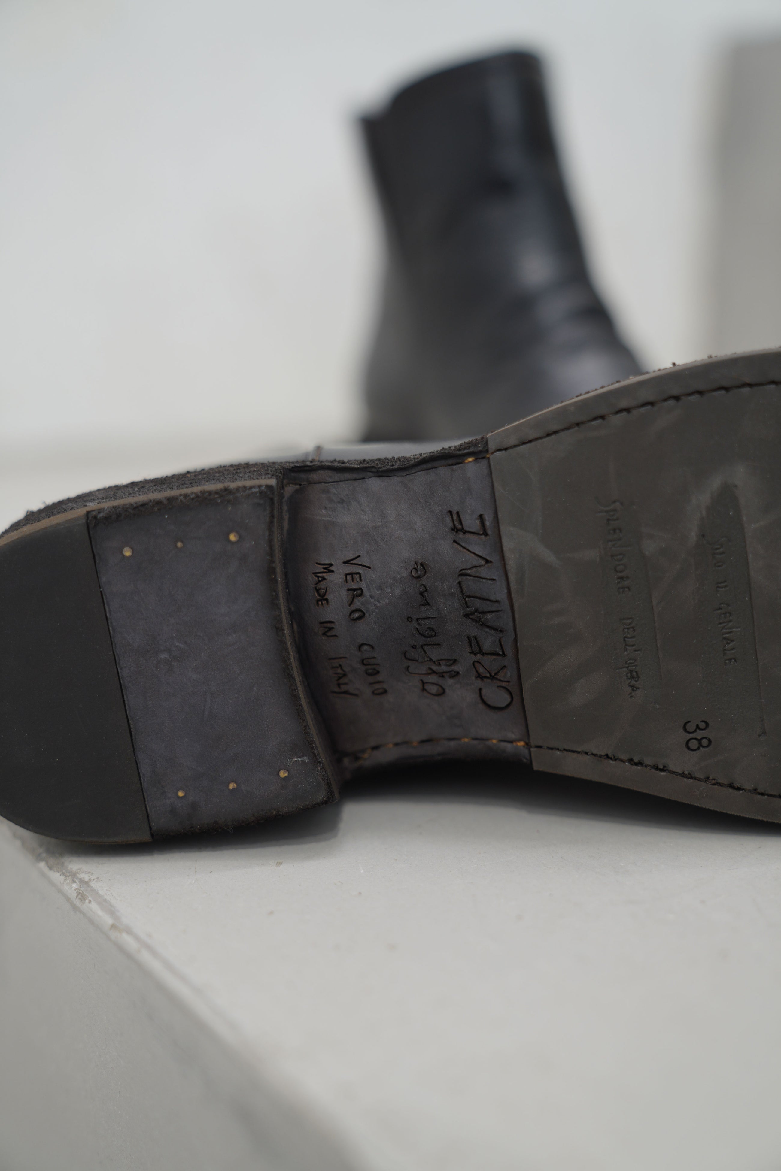 legrand 169 leather zipped boots ebony