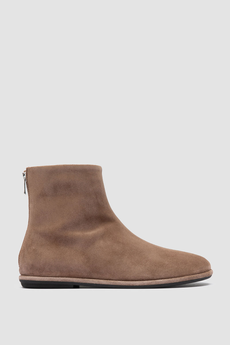 Italian-made Officine Creative boots in soft, supple suede featuring a sleek back zip closure