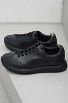 papel 101 leather sneakers tonal black