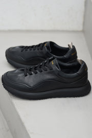 papel 101 leather sneakers tonal black