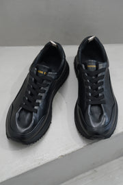 papel 101 leather sneakers tonal black