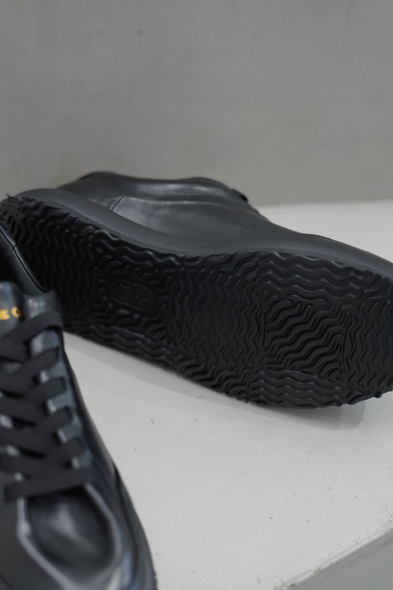 papel 101 leather sneakers tonal black