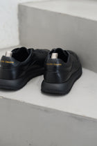 papel 101 leather sneakers tonal black