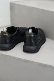 papel 101 leather sneakers tonal black