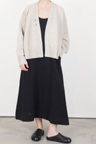 quiet knitted cotton dress black