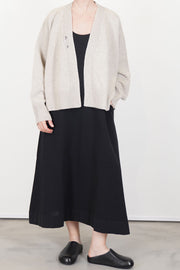 quiet knitted cotton dress black