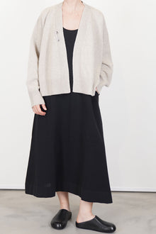 quiet knitted cotton dress black