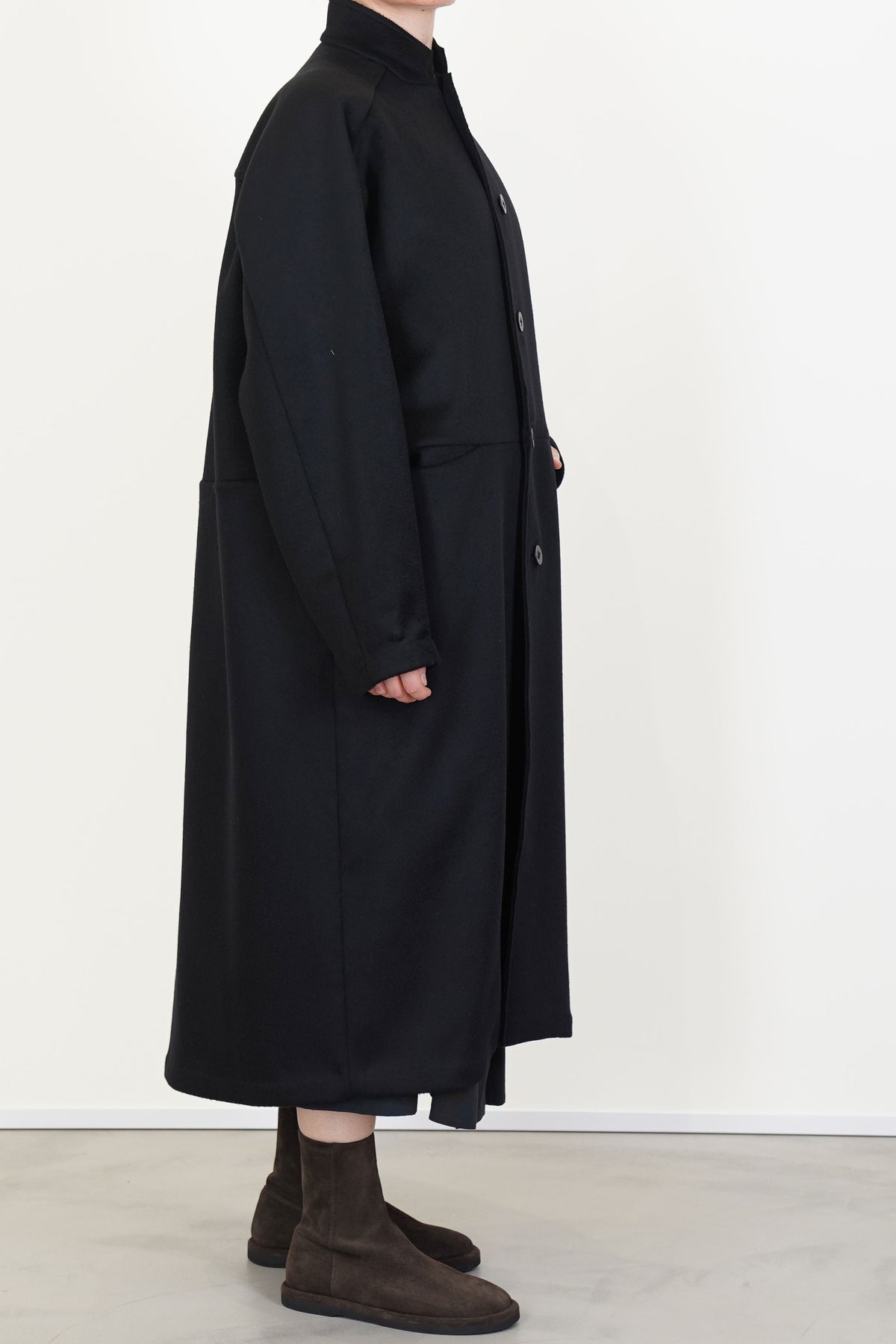 hiro coat wool cashmere black