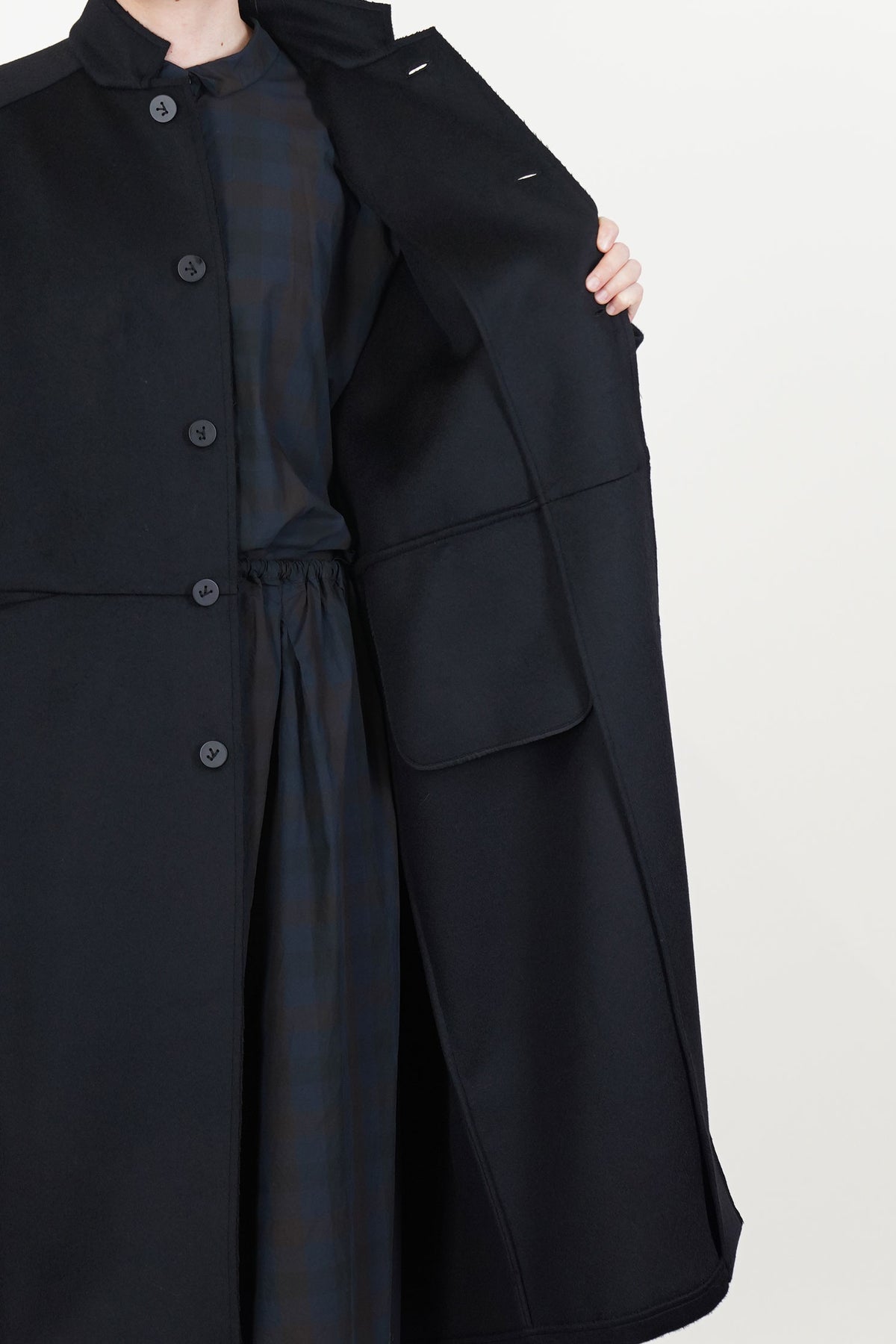 hiro coat wool cashmere black