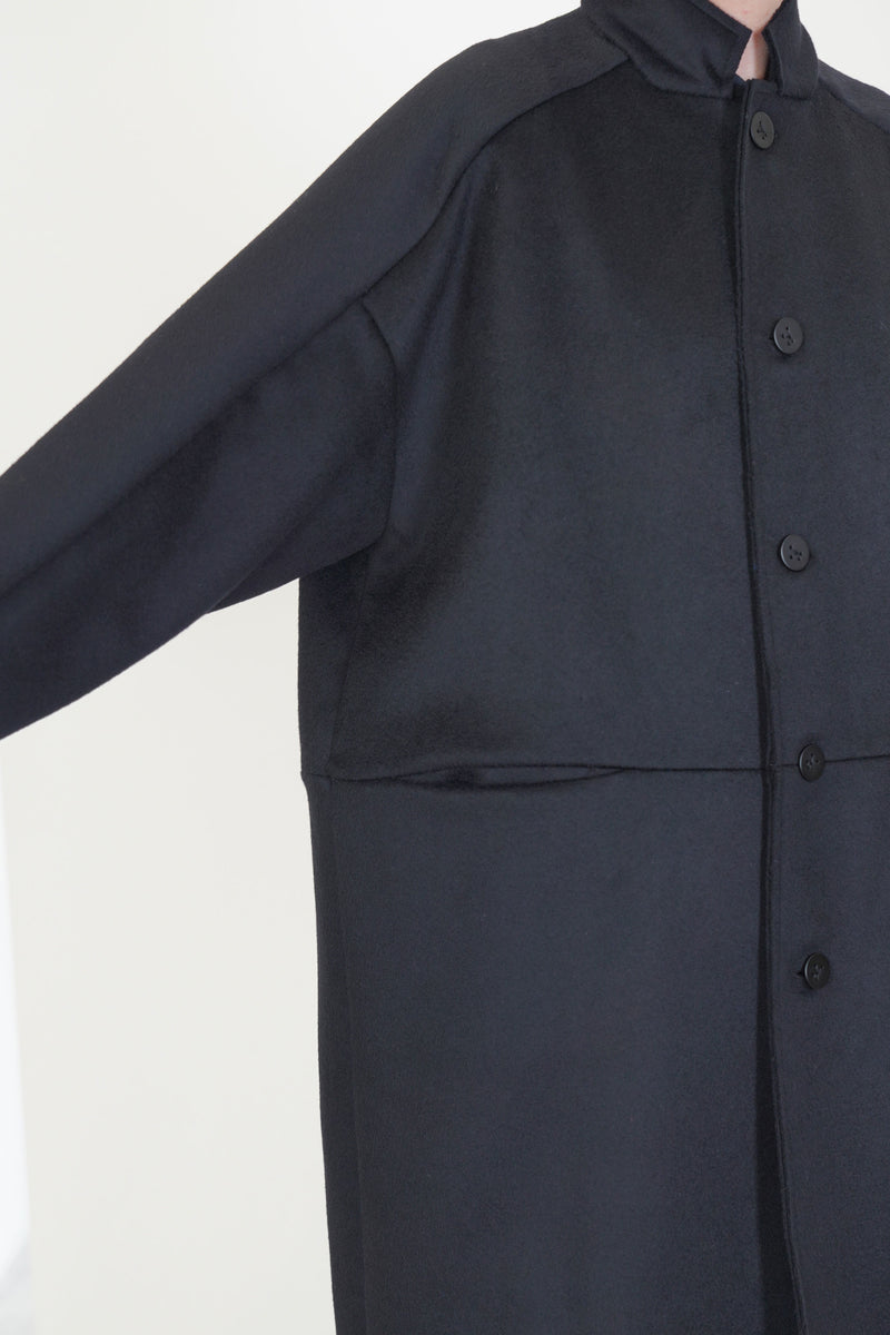 hiro coat wool cashmere black