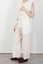 profile view of oyuna moon jacket cashmere ivory