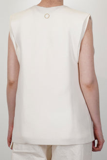 back view of oyuna moon jacket cashmere ivory