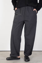 close up of oyuna passage trousers earth side pockets and relaxed fit